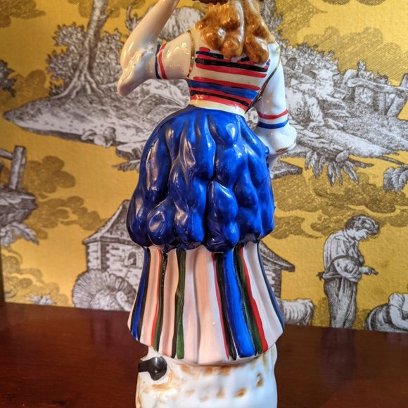1950s quality porcelain figurines Marie-Antoinette era Japan made  Meissen style - Picture 9 of 11